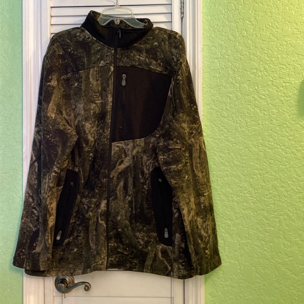 Reel Legends Mens Camouflage Zip-Up Performance Jacket Large
